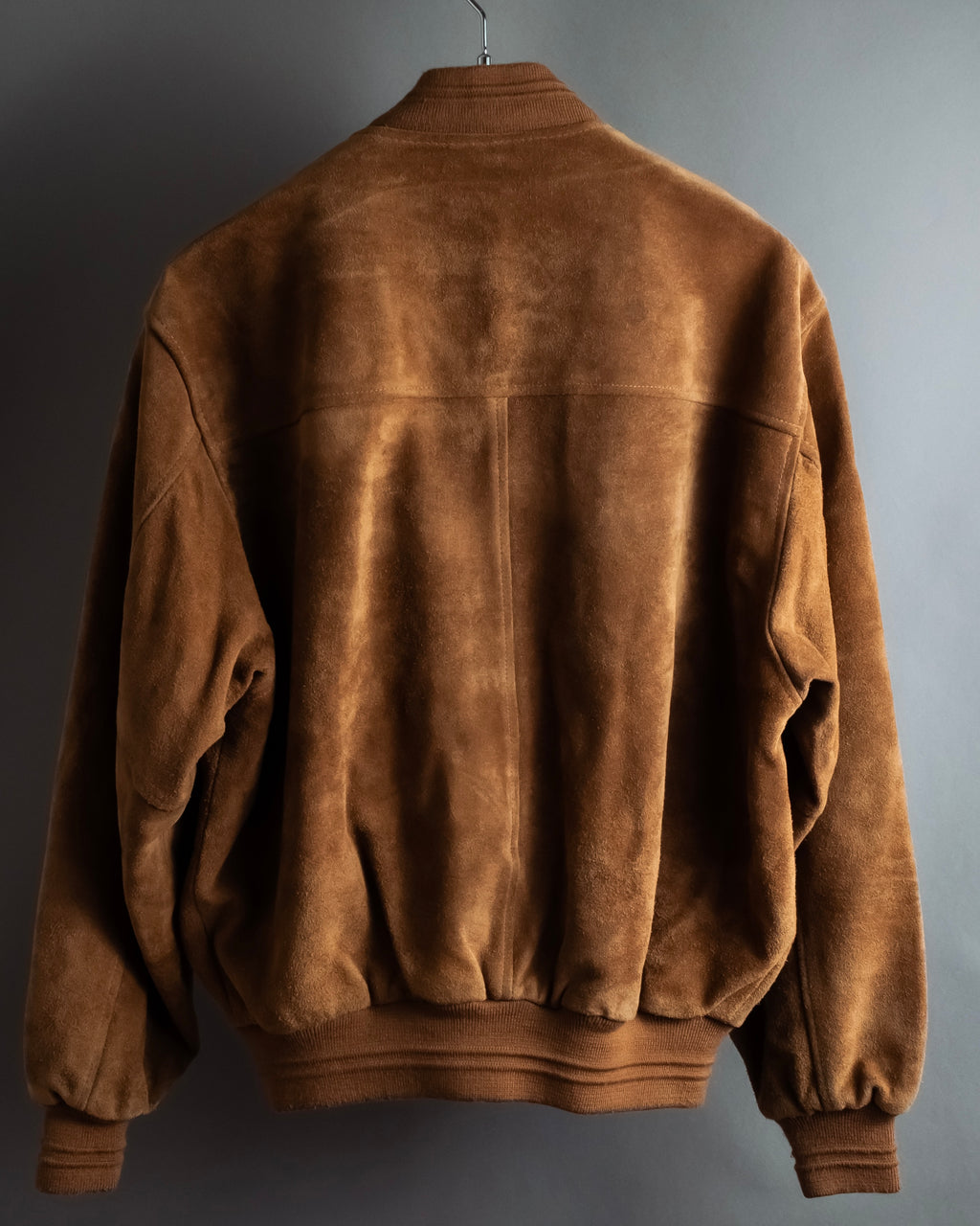 "SEAHOP" Ribbed design suede leather blouson