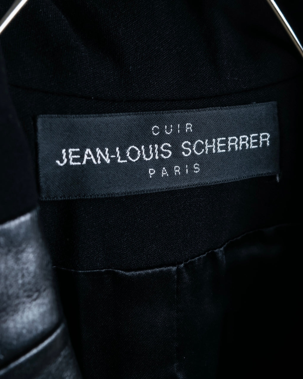 "JEAN-LOUIS SCHERRER" tailored leather lapel jacket