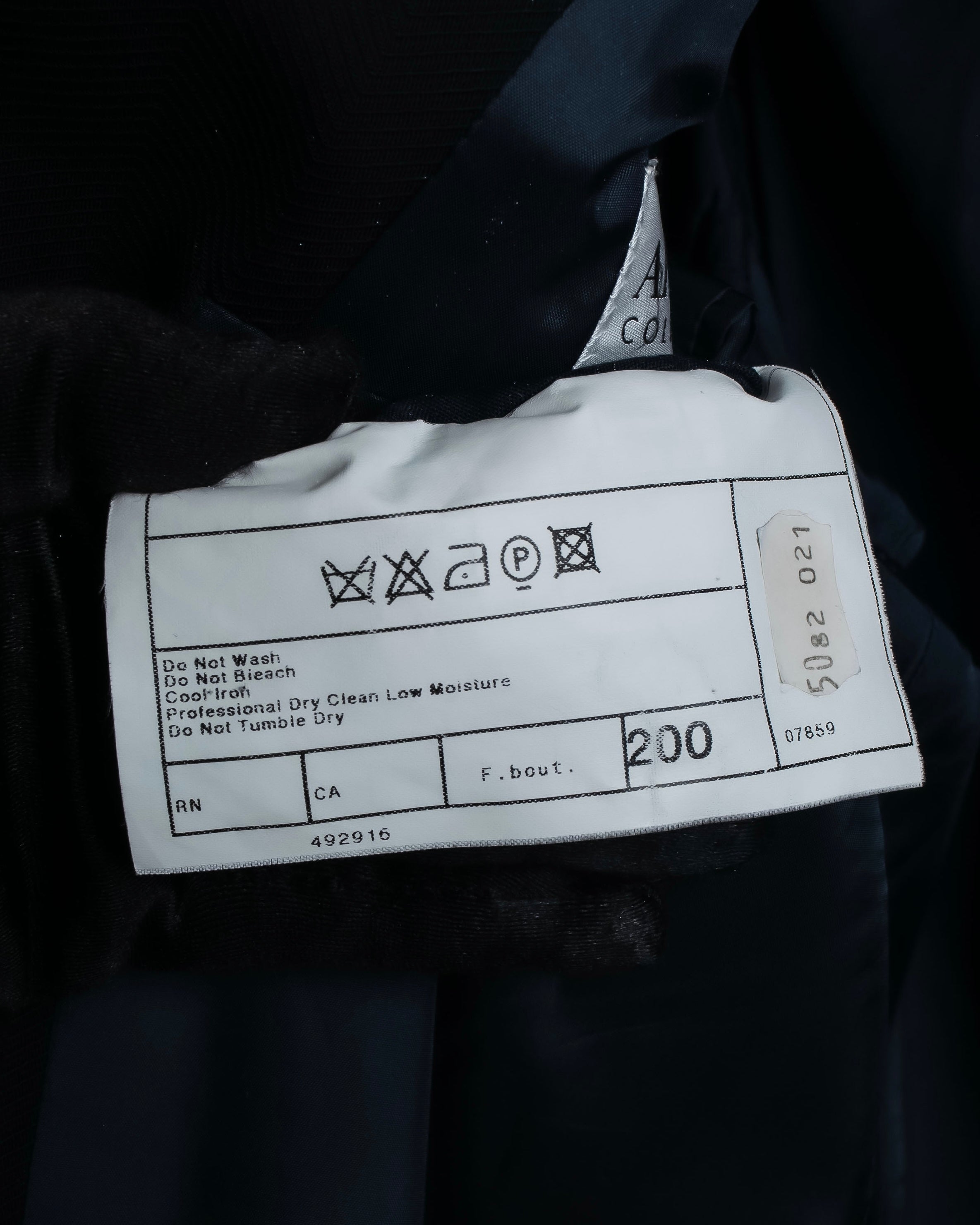 "ARMANI COLLEZIONI" Herringbone weave classical detail set up