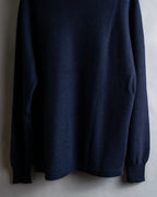 Hermès Camiseta de punto de cachemira azul marino hermosa