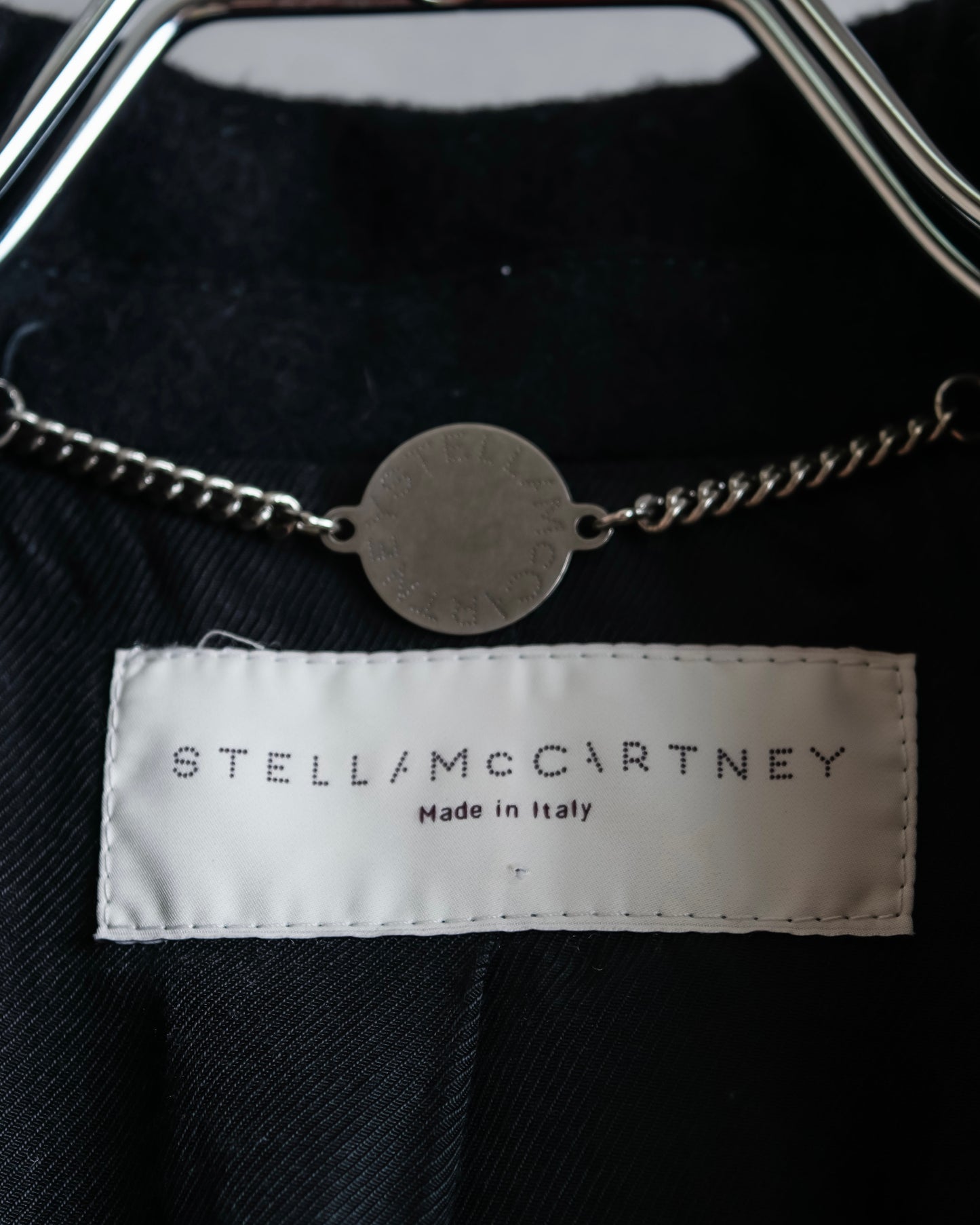 "STELLA McCARTNEY" Cashmere blend peak lapel tailored coat