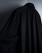 "Vintage raglan sleeve 100% cashmere stand-collar coat"