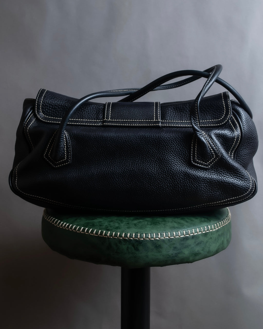 "CELINE" Gold buckle design large shoe bag shoulder bag