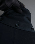 "YOHJI YAMAMOTO +NOIR" 21SS Drape panel design oversized shirt jacket