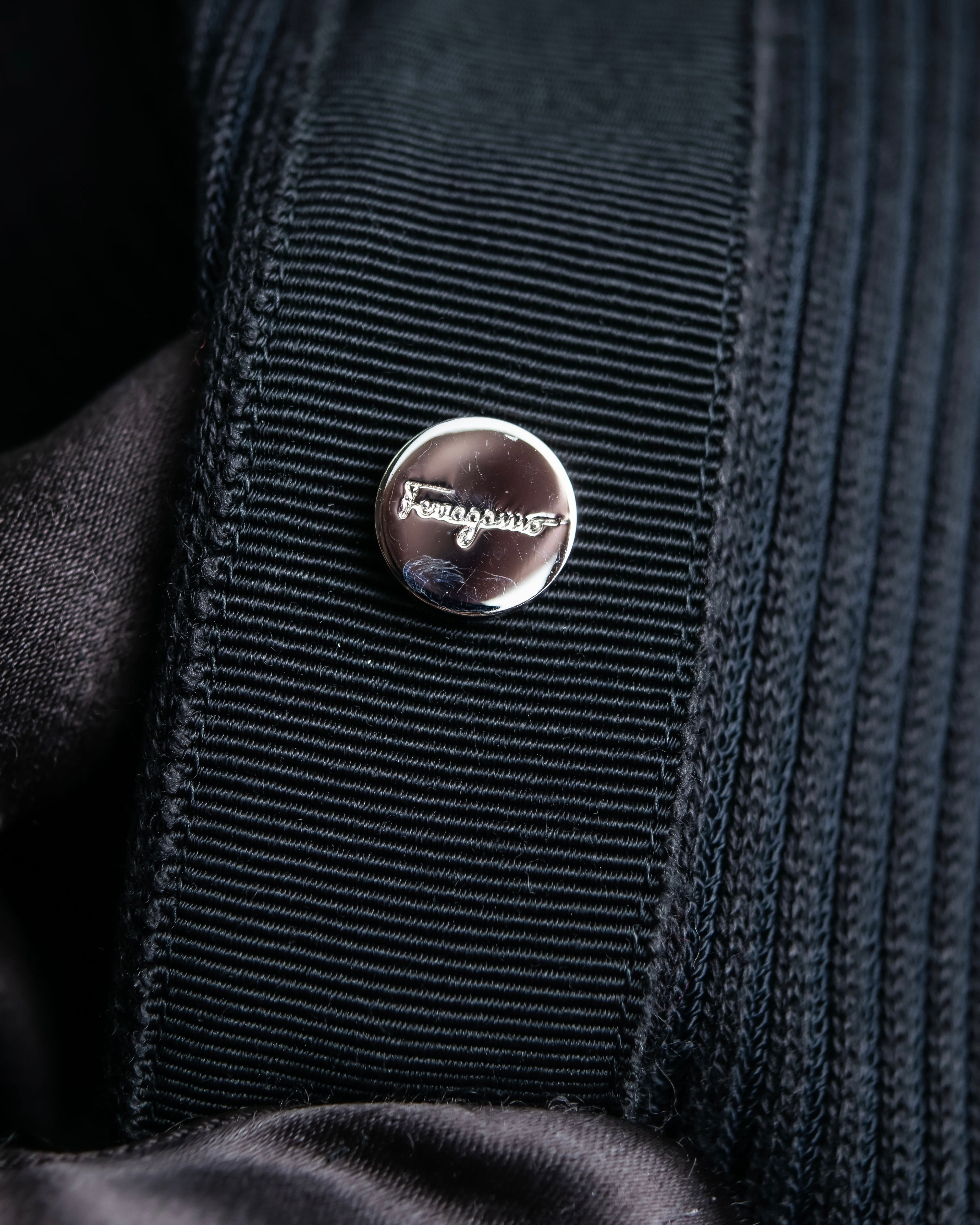 "Salvatore Ferragamo"Cotton x rayon summer knit shirt