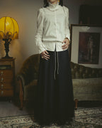 -SPECIAL- “YVES SAINT LAURENT” 70’s-90’s Ruffled high-neck blouse