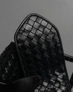 "BOTTEGA VENETA" Intrecciato style wide leather belt