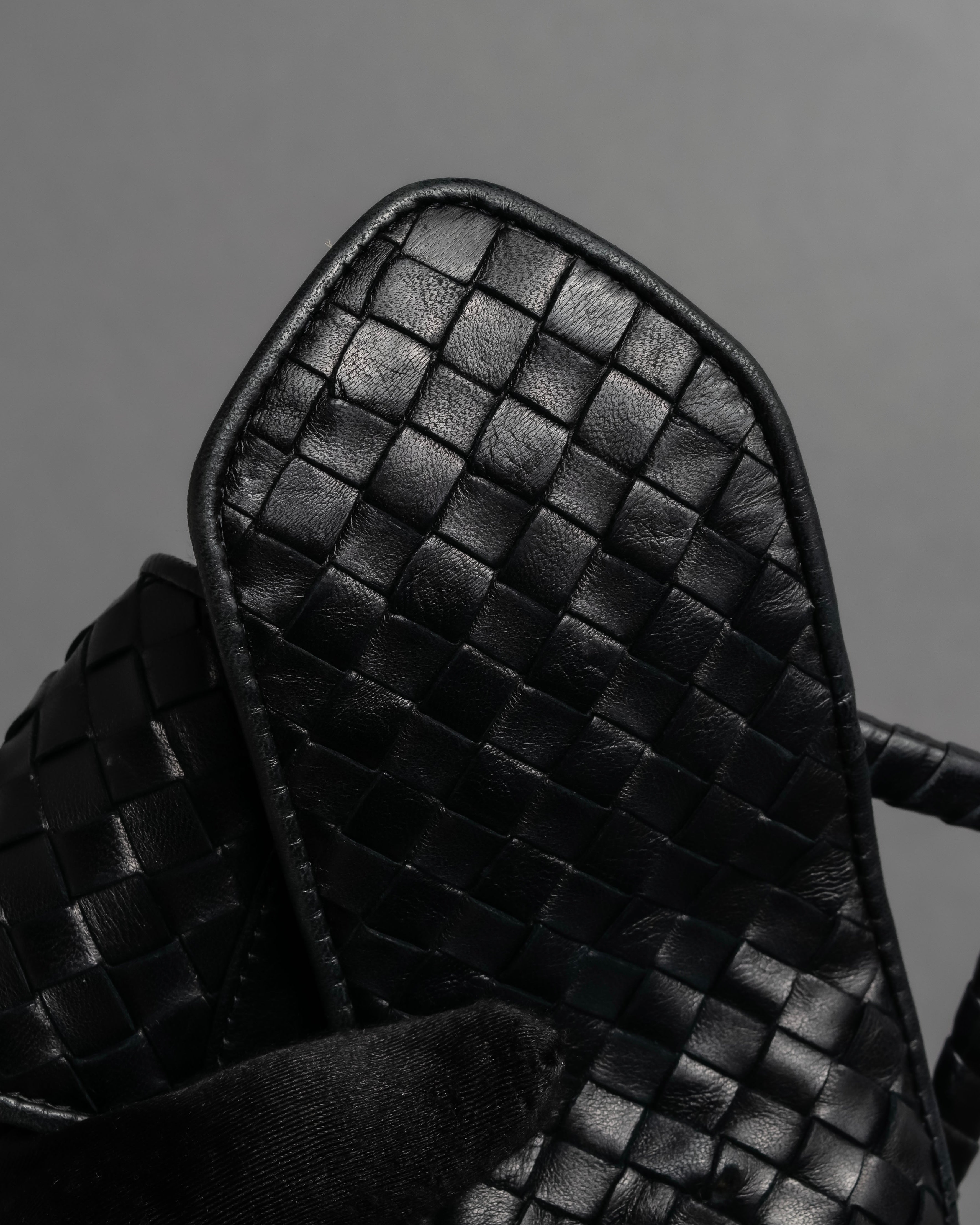 "BOTTEGA VENETA" Intrecciato style wide leather belt