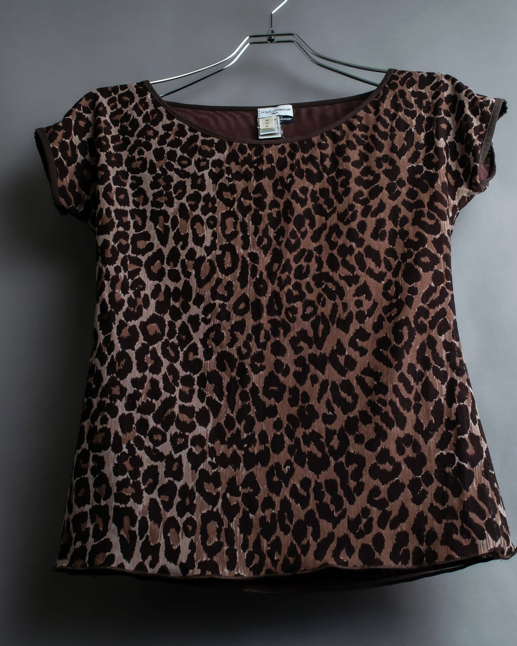 "DOLCE & GABBANA" Leopard print short cut and sew