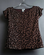 "DOLCE & GABBANA" Leopard print short cut and sew