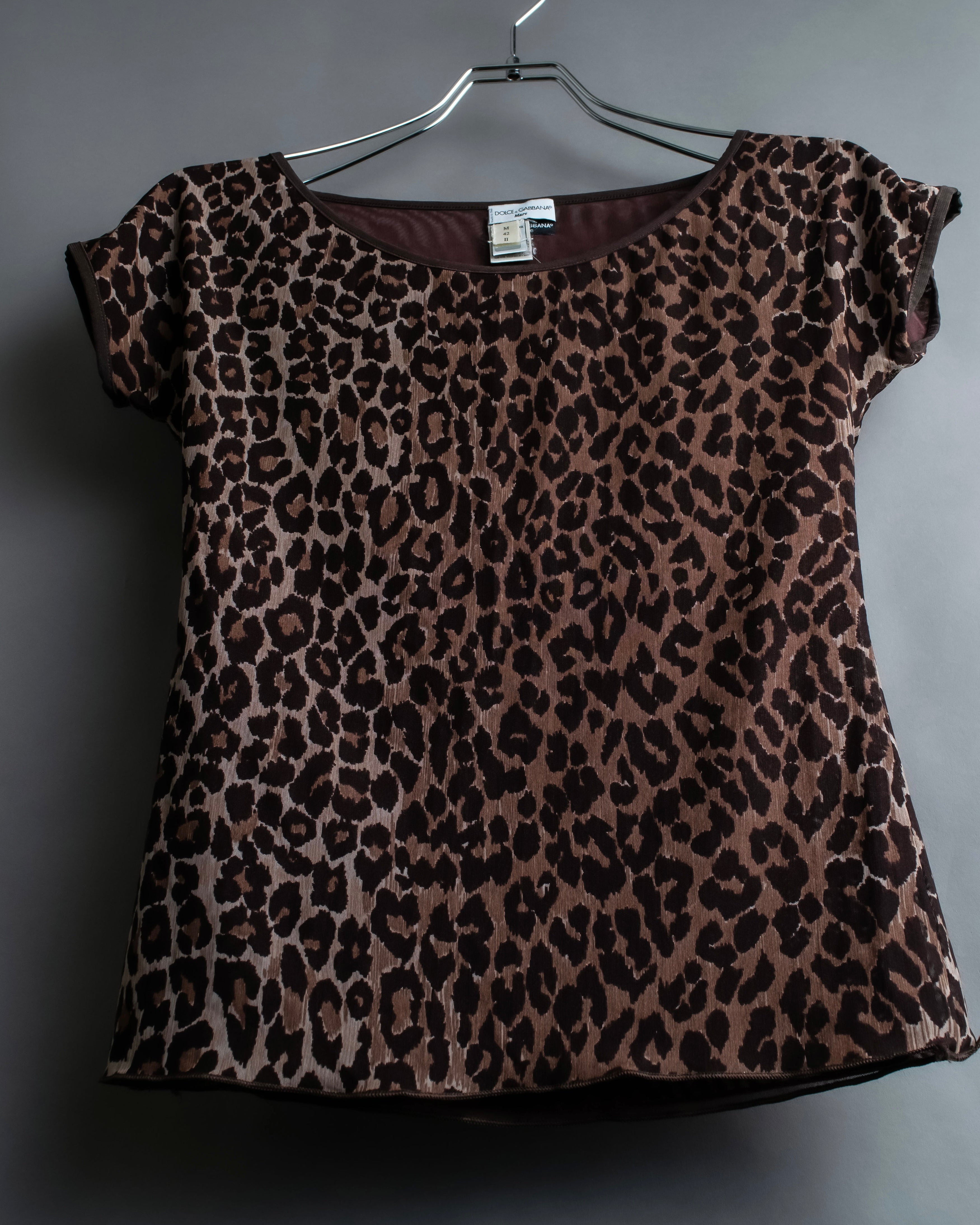 "DOLCE & GABBANA" Leopard print short cut and sew
