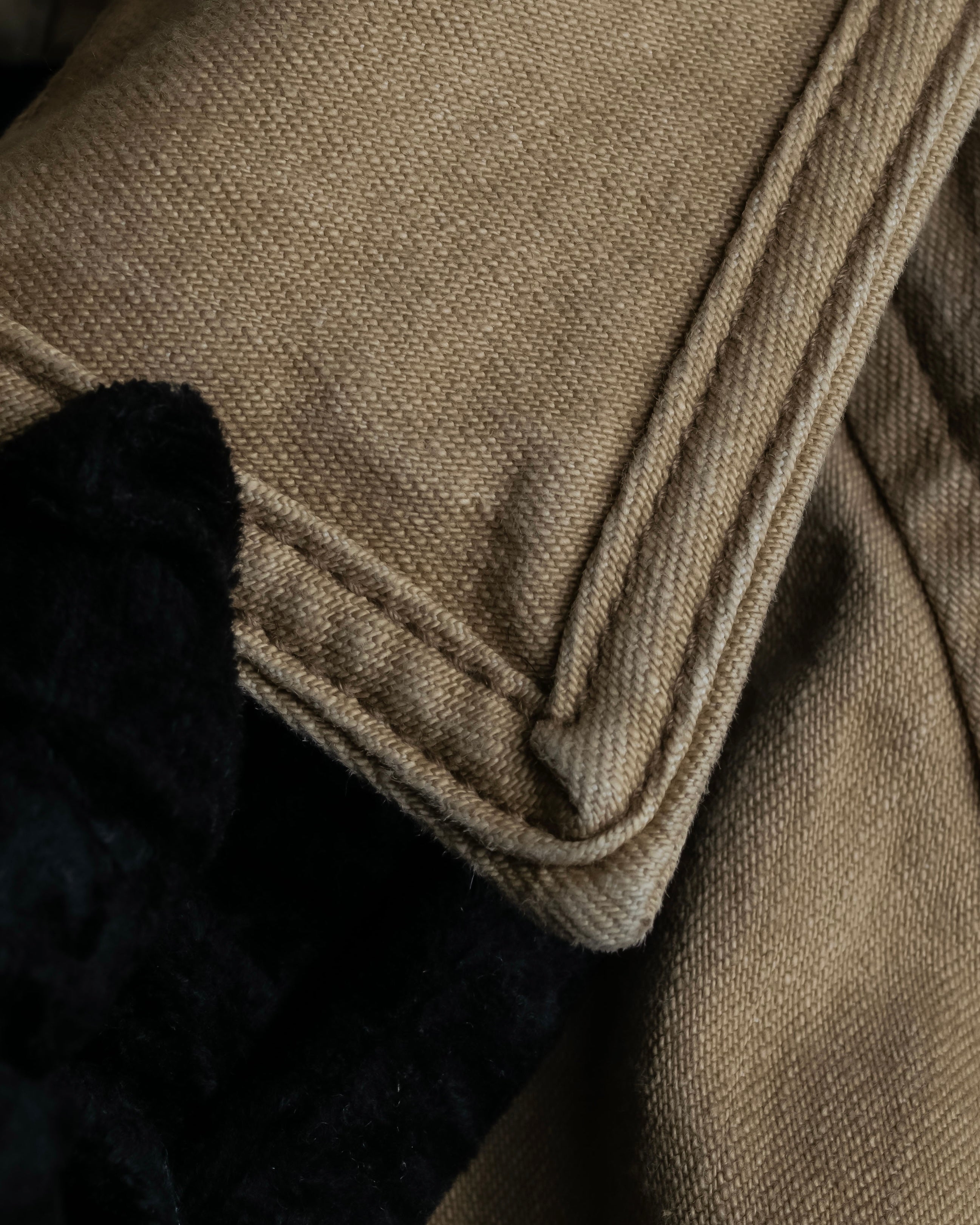 "BURBERRY" Selvedge denim trench detail jacket