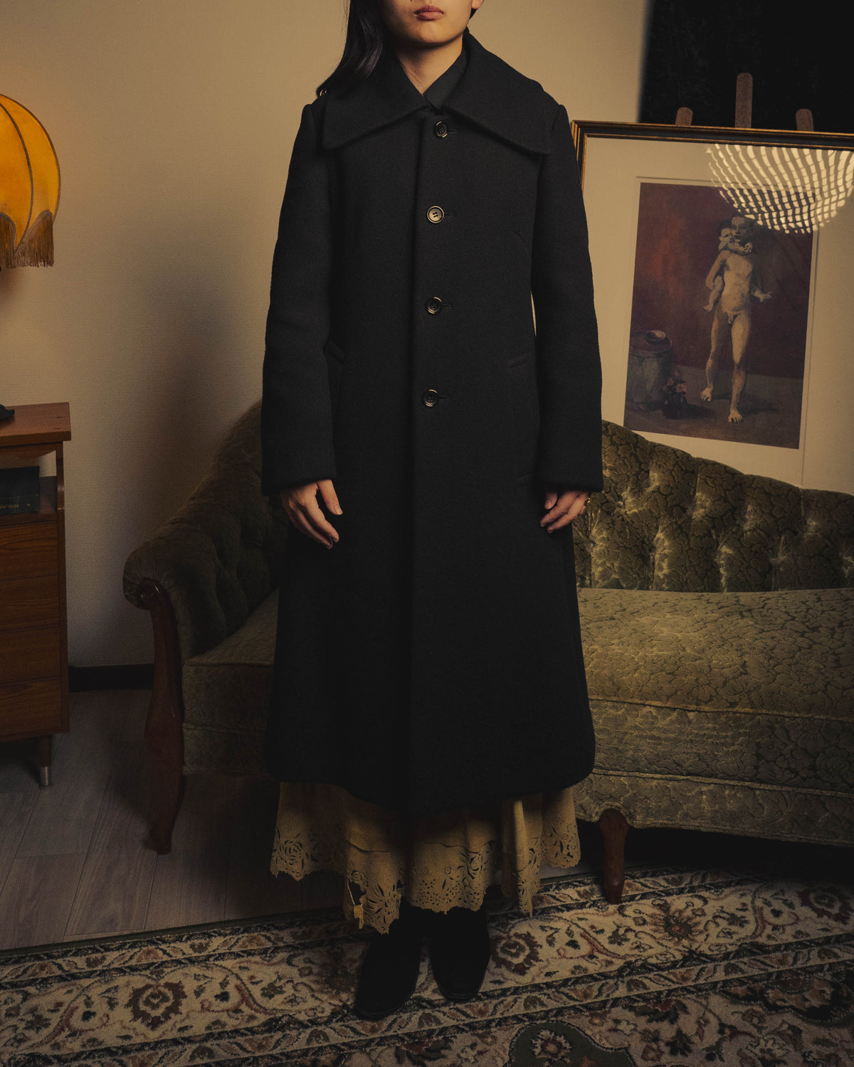 –SPECIAL– “JUNYA WATANABE” 06AW Sculptural twisted-collar wool long coat