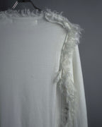 "COMME des GARCONS" 18AW layered mesh design fringe thick knit