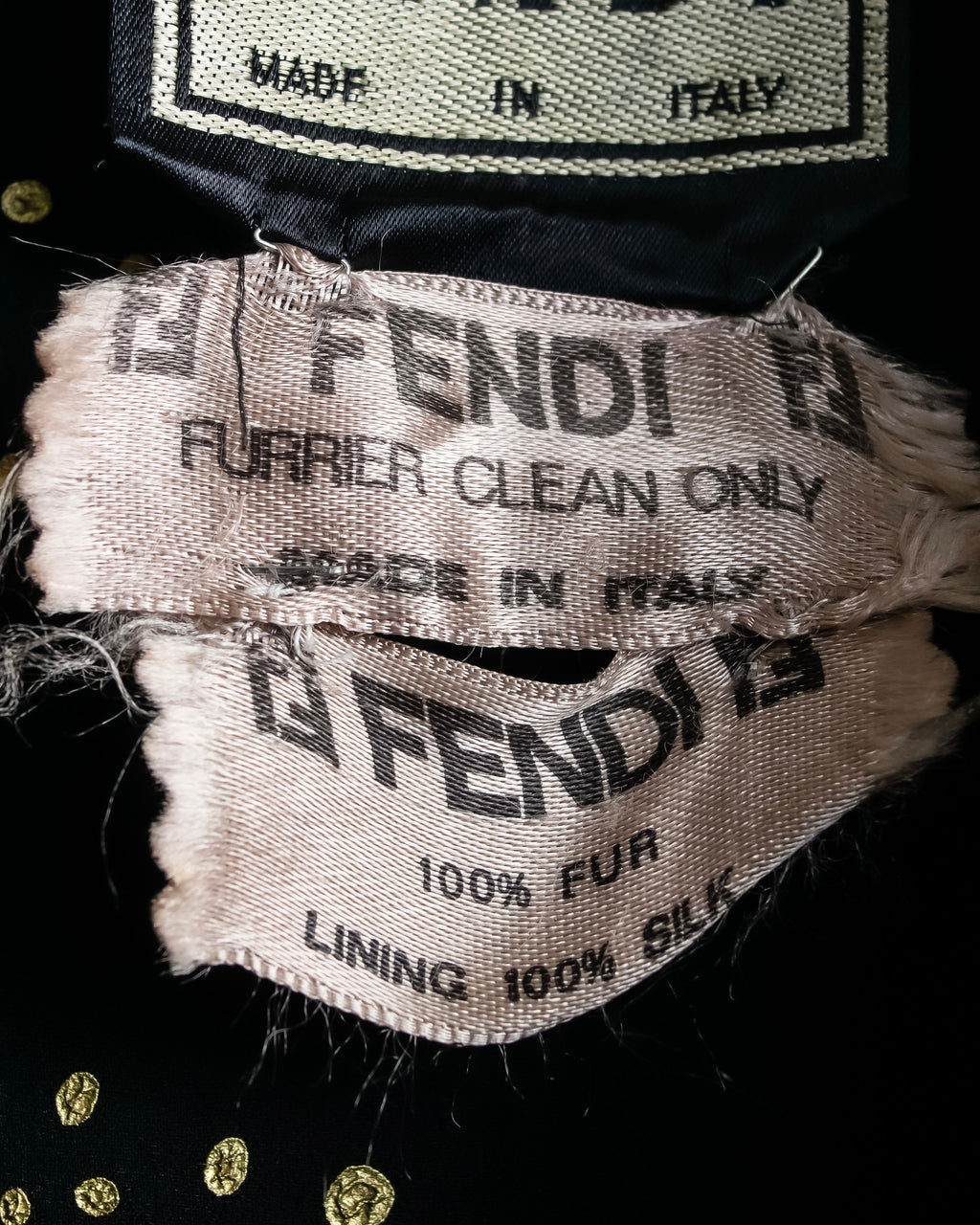 "FENDI" 1970's oversized astrakhan fur coat