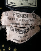 "FENDI" 1970's oversized astrakhan fur coat