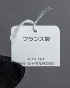 "CHANEL" Black camellia motif brooch