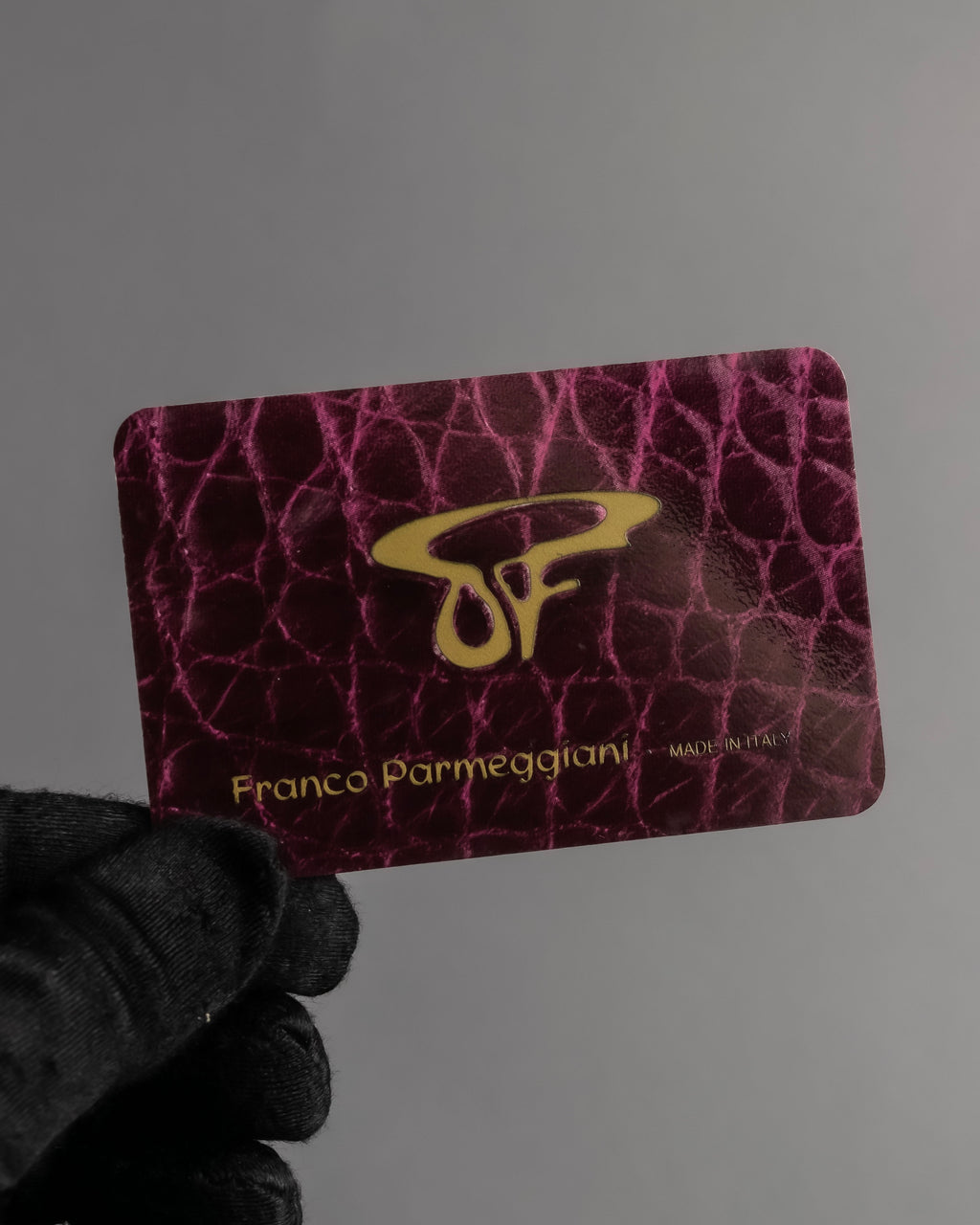 "Franco Parmiggiani" Turn lock design crocodile texture hand bag