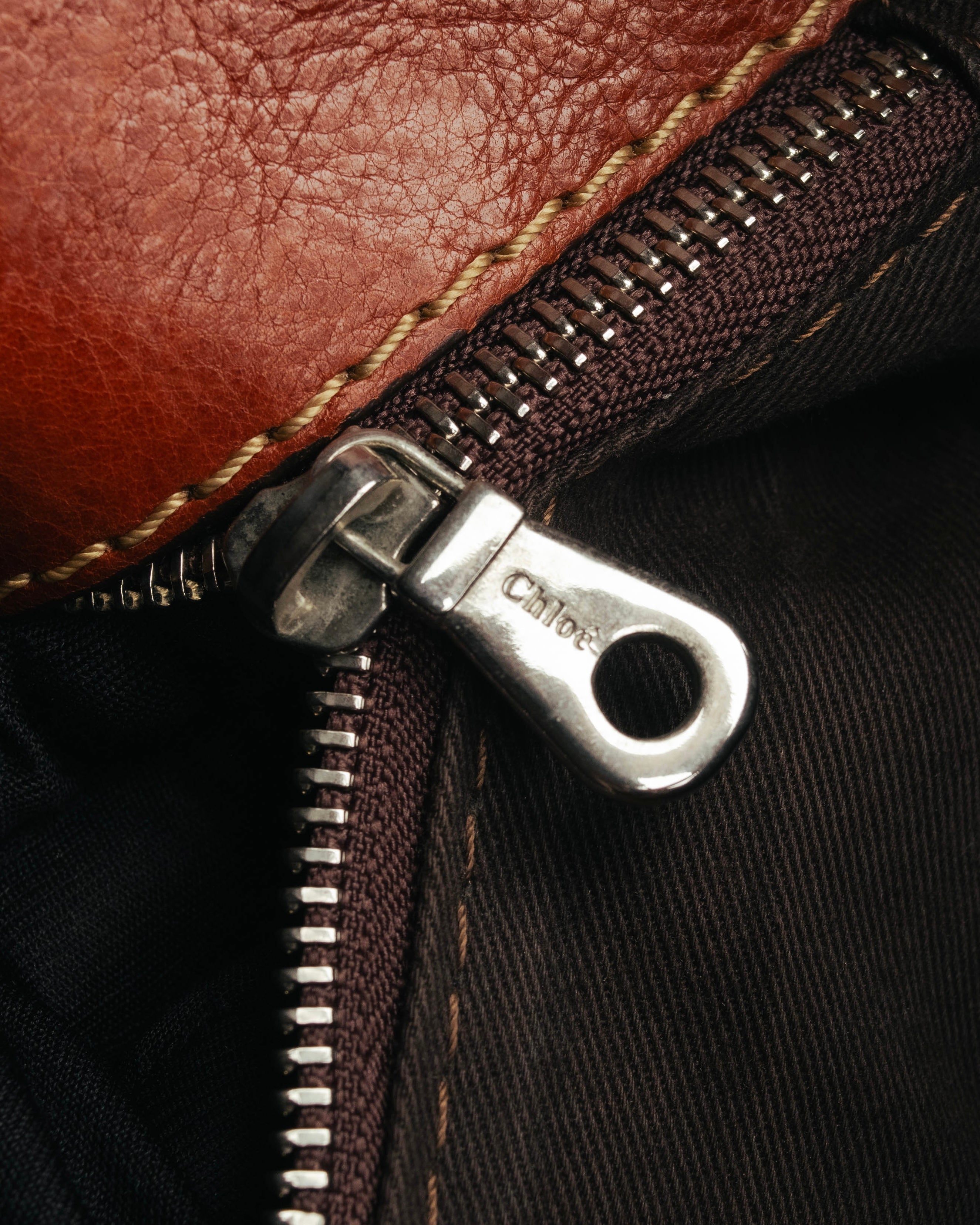 "Chloé" 00's Cognac leather top handle bag