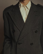 “GUCCI” Late 90’s-early 00’s military double breasted wool coat