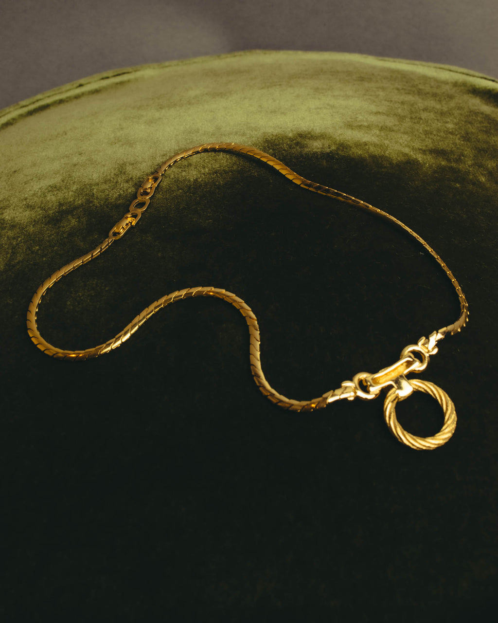 "Christian Dior" 80's-90's Gold tone rhinestone necklace