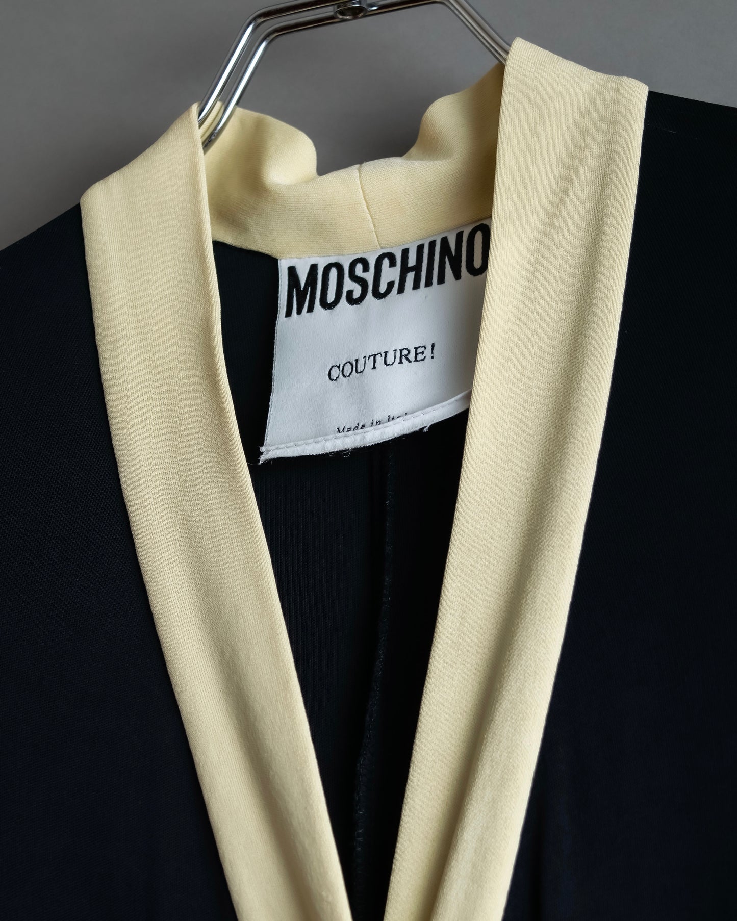 "MOSCHINO" Bicolor A line silhouette super long dress