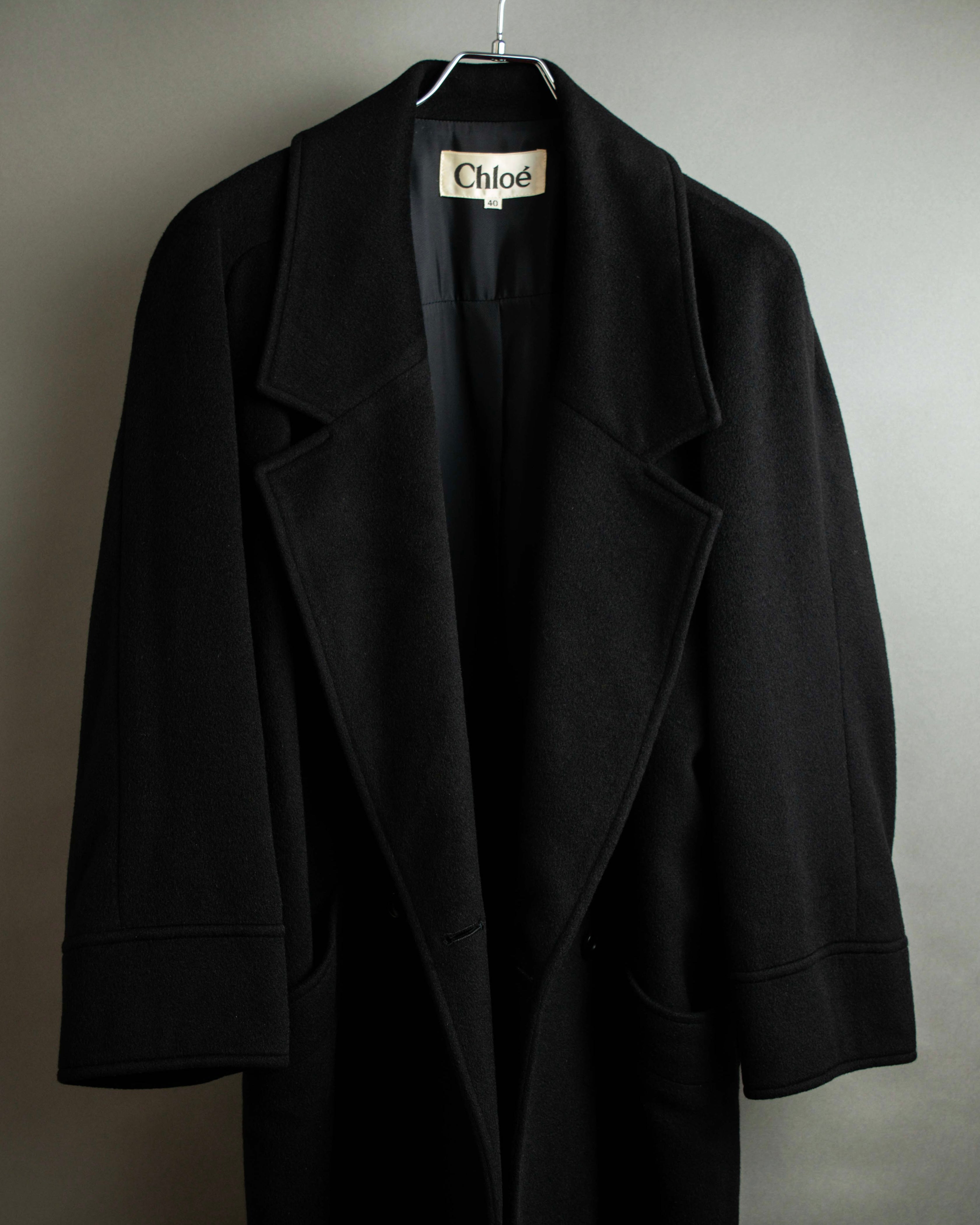 "Chloe" Peak lapel classically tailored chester coat