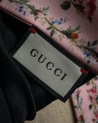 -SPECIAL- "GUCCI" Michele design floral print silk twilly scarf