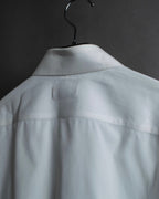 "HERMES" Yoke switching design white cotton shirt