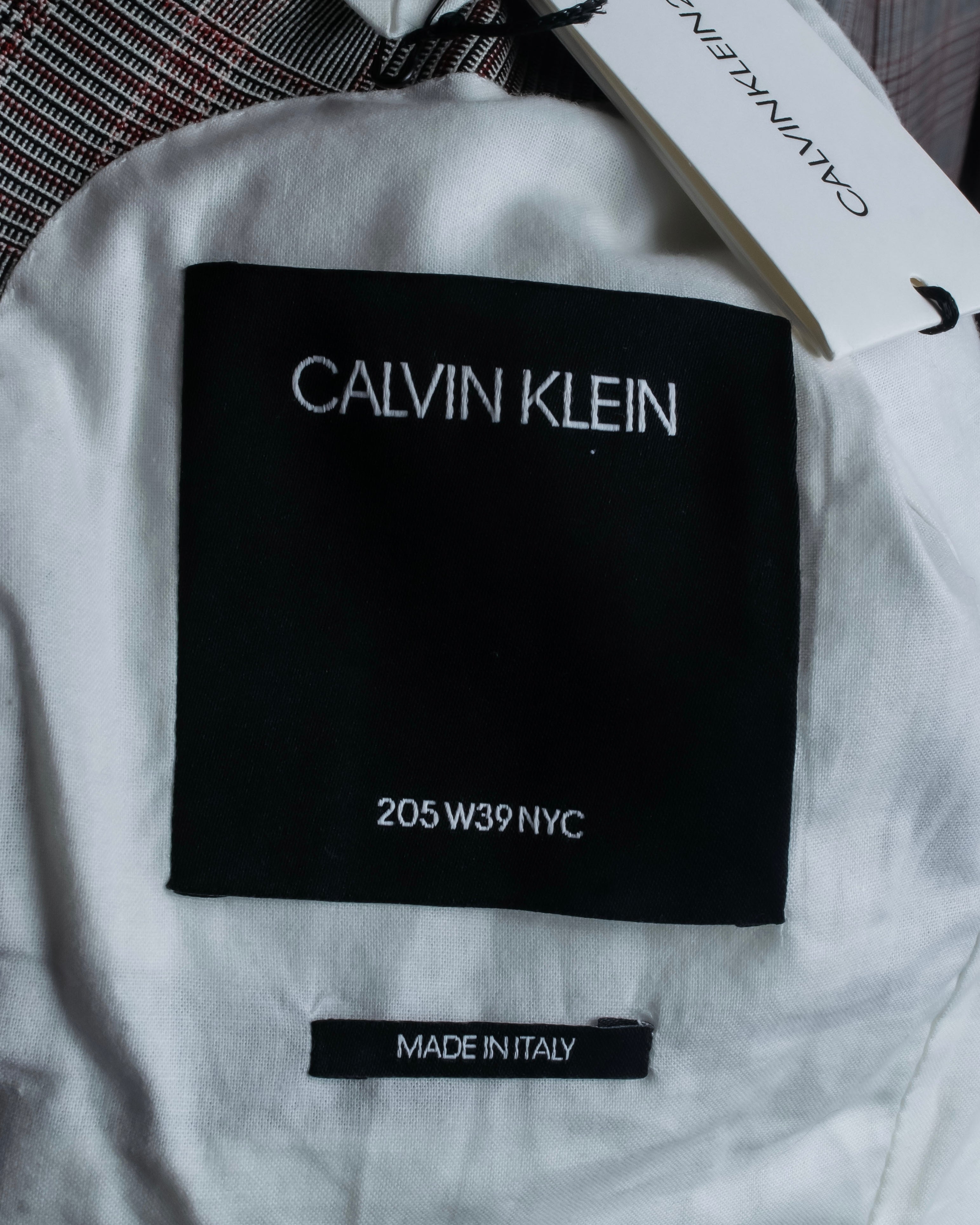 "Calvin Klein" Glen check oversized double breasted jacket
