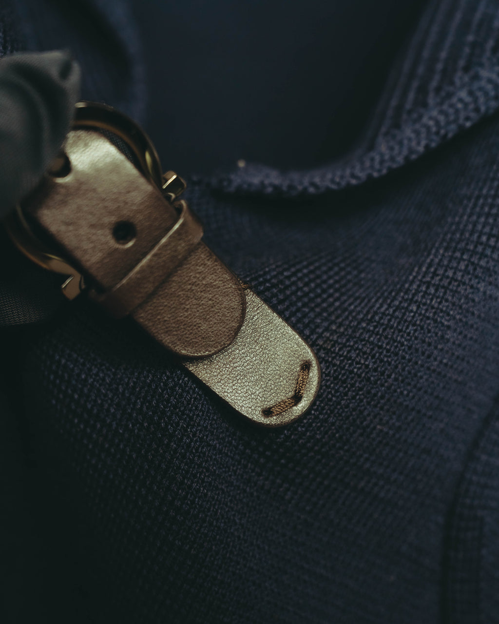 “Salvatore Ferragamo” 80’s-90’s Gancini buckle virgin wool knit jacket