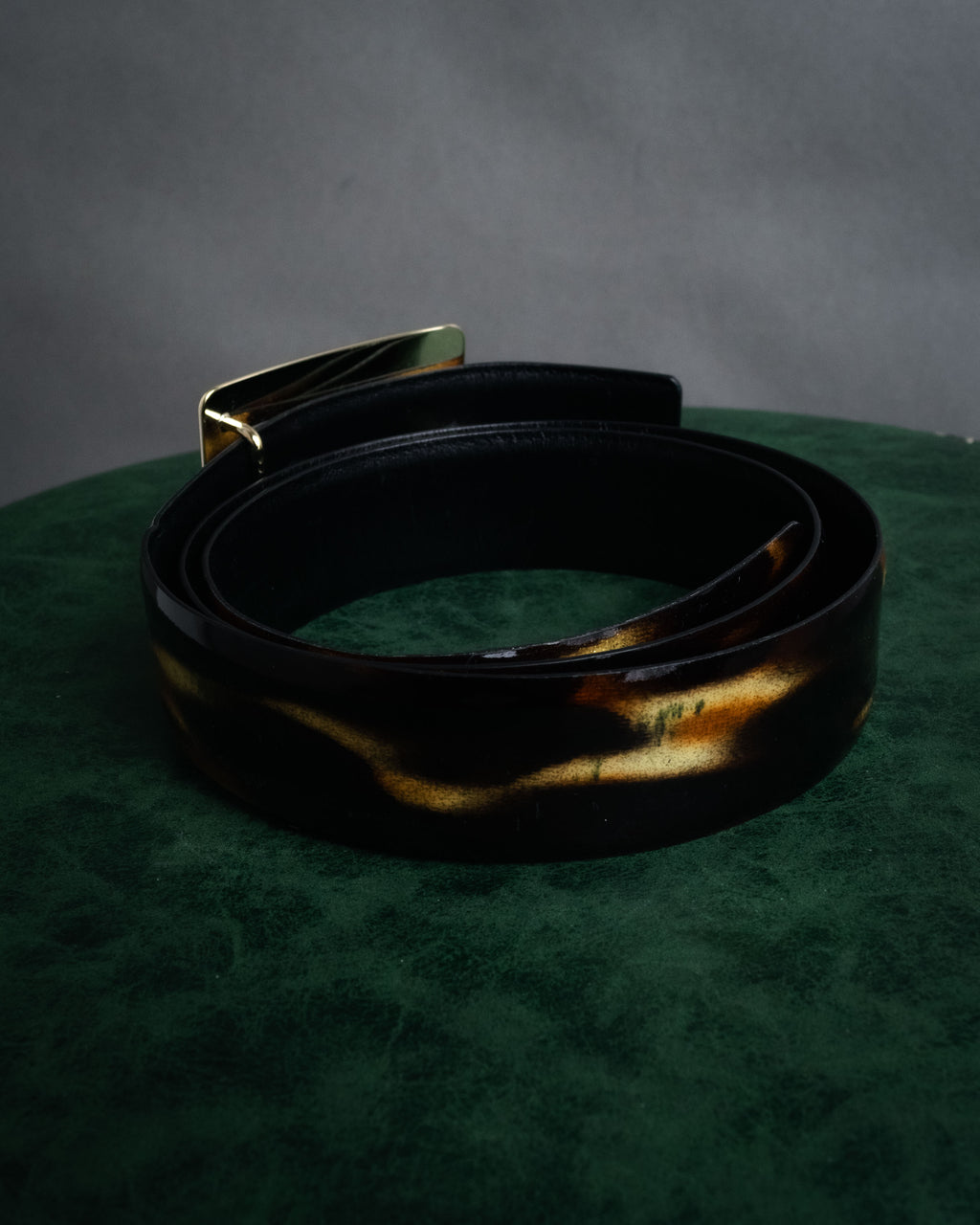 “Roger Vivier” 2010’s Patent tortoiseshell buckle belt