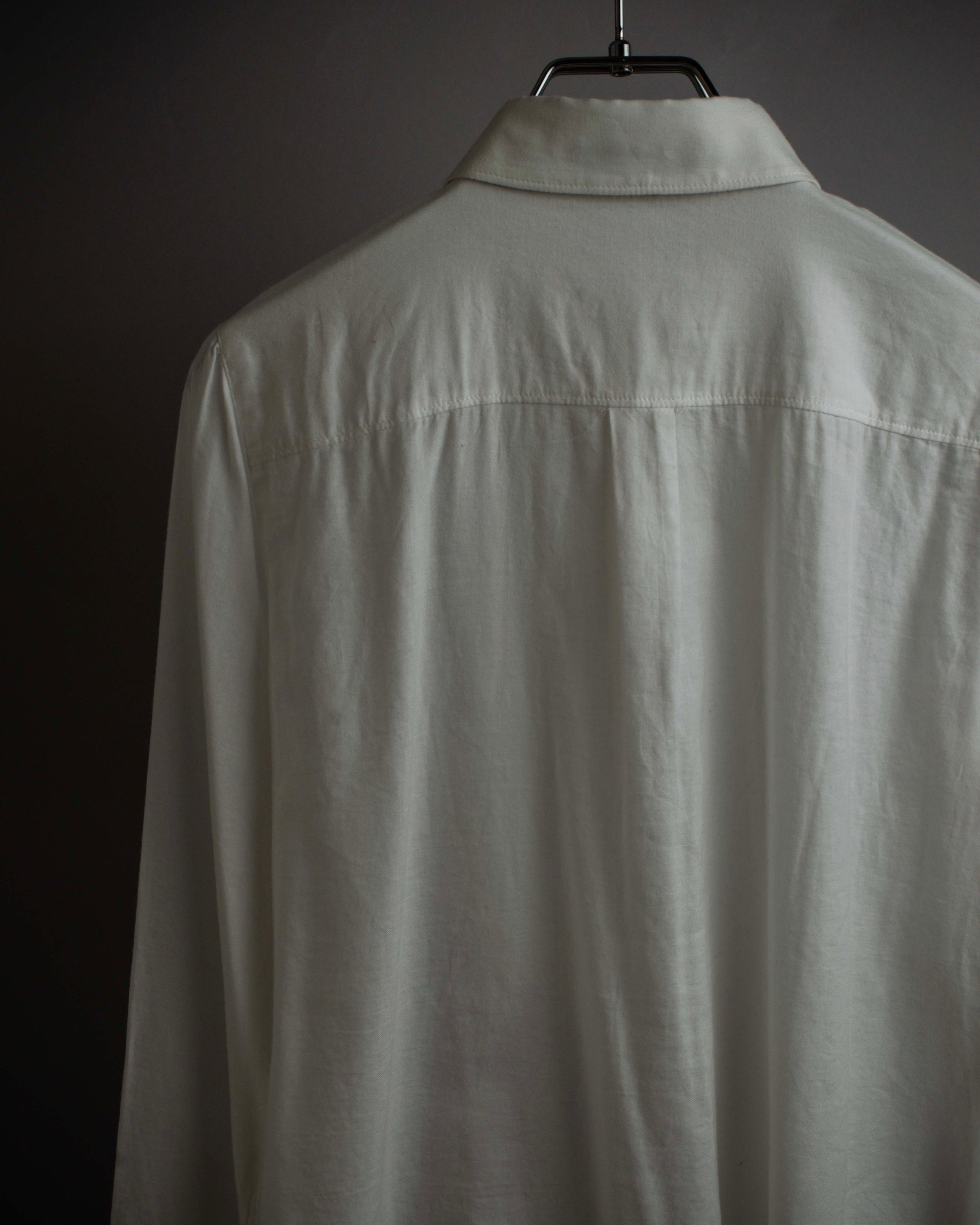 "BURBERRY" Frill design collarless blouse