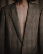 "BALENCIAGA" Windowpane checked tailored blazer