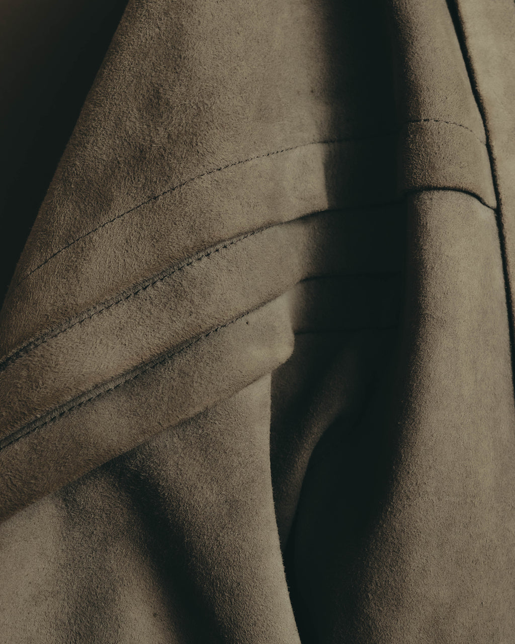 -SPECIAL- “LOEWE” 80’s-early 90’s Taupe suede leather blouson jacket