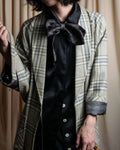 "PIERRE BALMAIN" Glen check belted gown coat