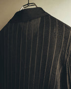 "SAINT LAURENT PARIS" 2020's Sheer ribbed silk blend polo cardigan