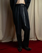 "YVES SAINT LAURENT" 00's shadow stripe pattern beautiful tailoring set up