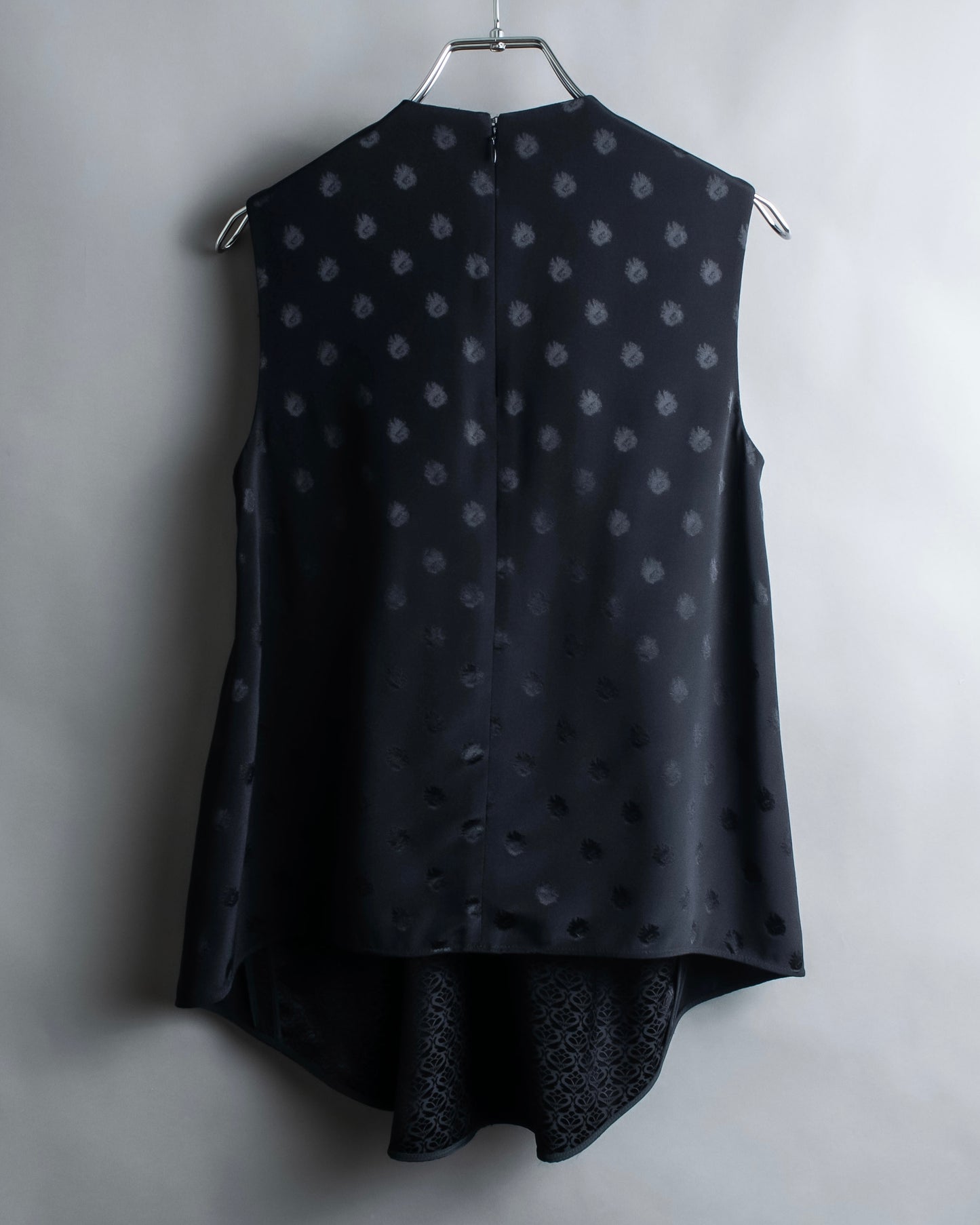 "BALENCIAGA" Gobelin & blurred print sleeveless pullover