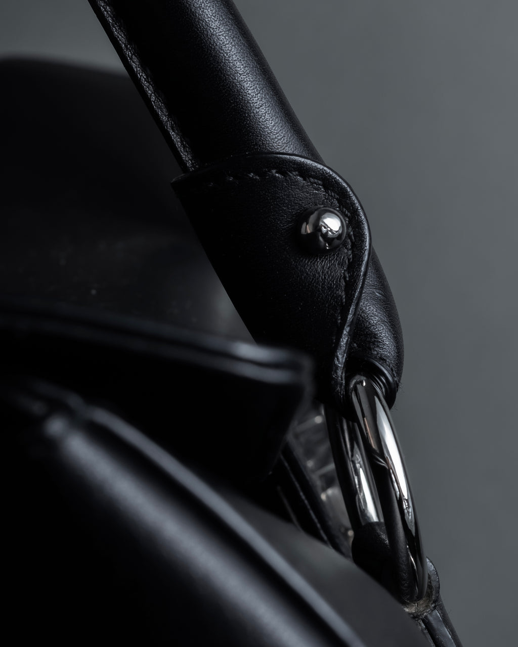 "Salvatore Ferragamo" Gancini motif design leather bowling bag