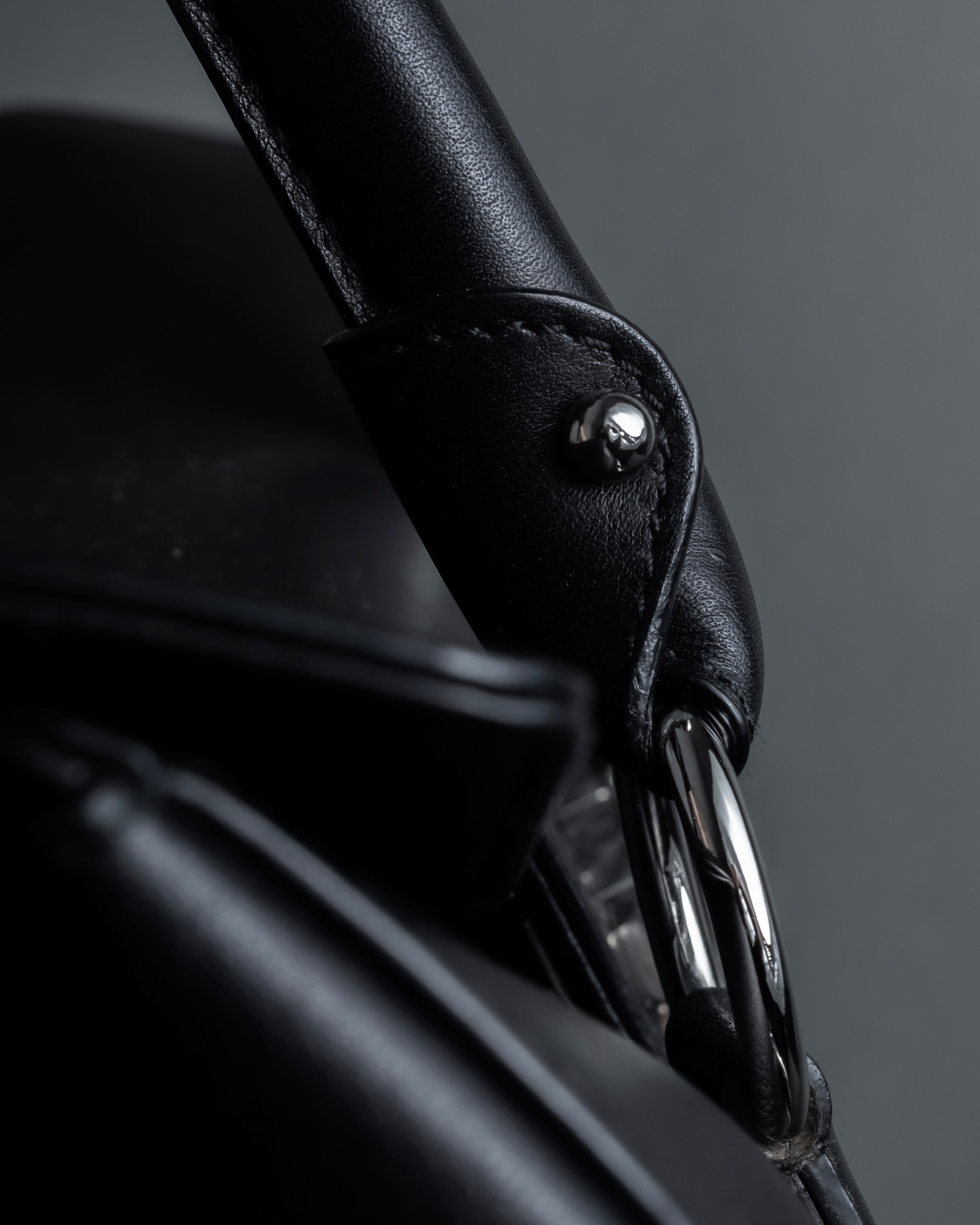 "Salvatore Ferragamo" Gancini motif design leather bowling bag