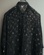 “GIANNI VERSACE” 80’s-90’s Couture polka dot lace shirt
