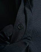 "GIANNI VERSACE" 80's-90's Dark jacquard long sleeve shirt