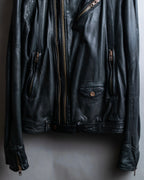 "DIESEL" Oversized stand collar lamb leather jacket
