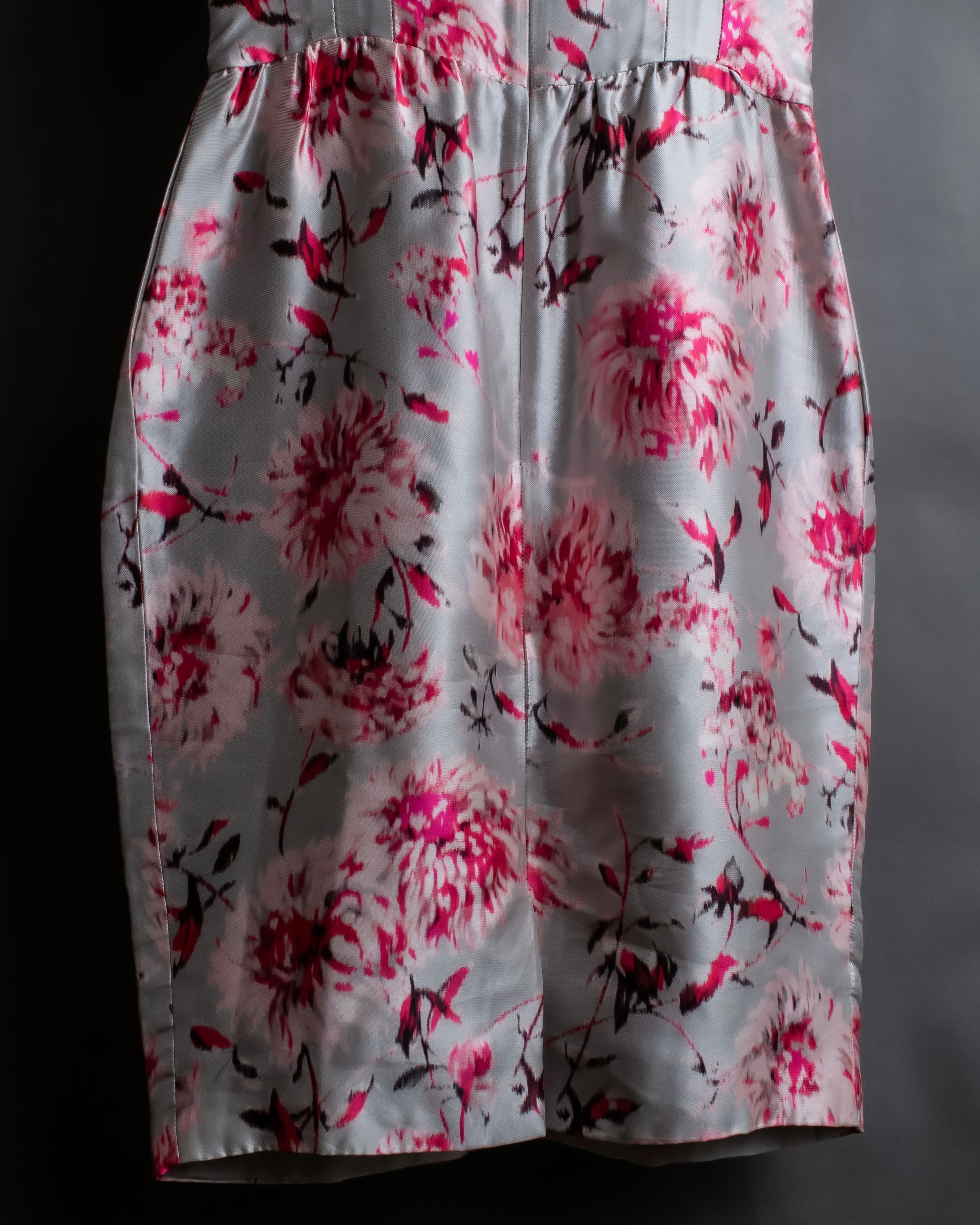 "Max Mara" Watercolor floral pattern sleeveless long dress