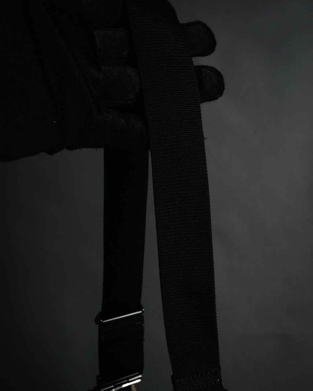 “GUCCI” 90’s-00’s Utility chic canvas shoulder bag with twin pockets