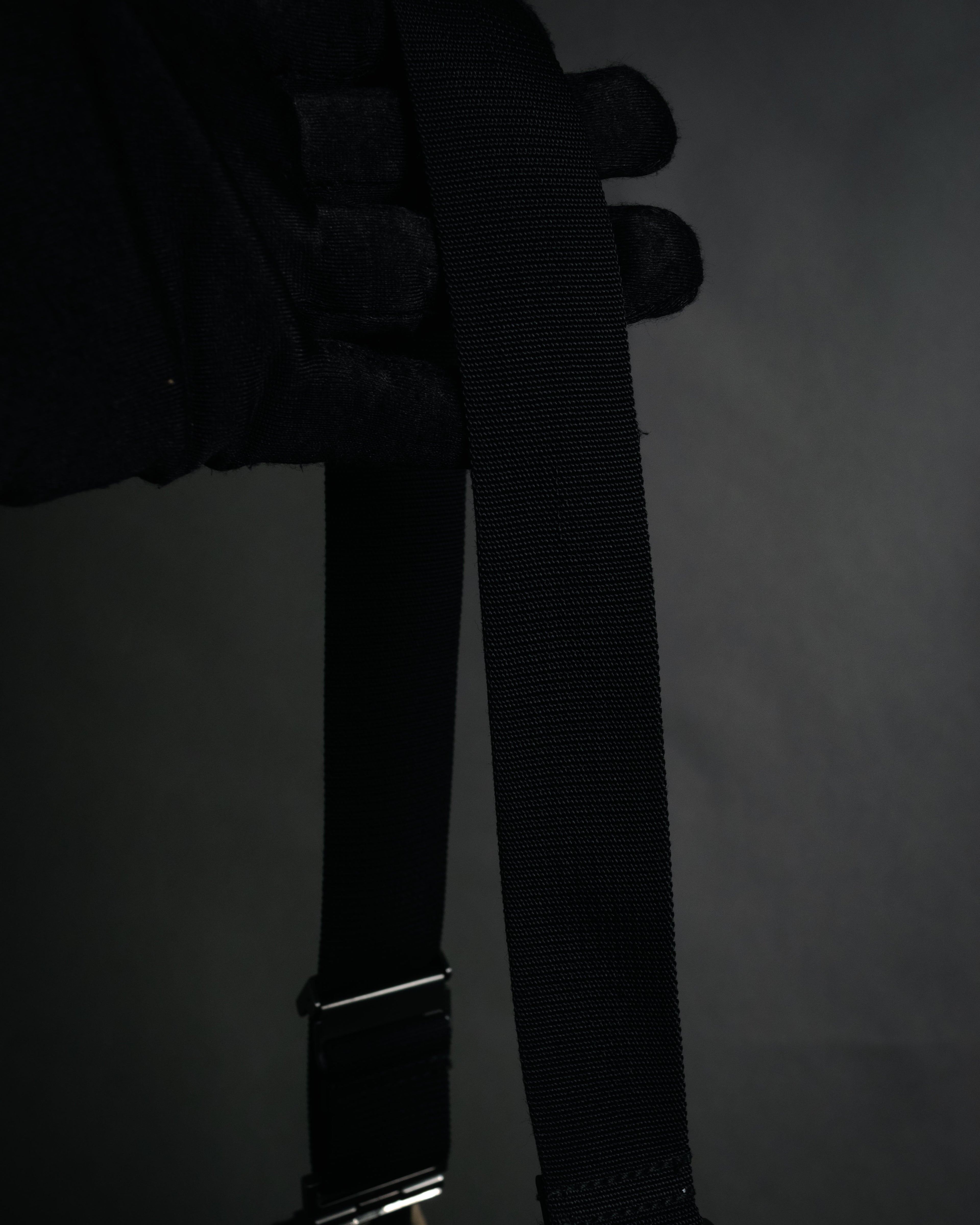 “GUCCI” 90’s-00’s Utility chic canvas shoulder bag with twin pockets