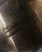 "END CUSTOM JEWELLERS" Square pattern wavy silver bangle