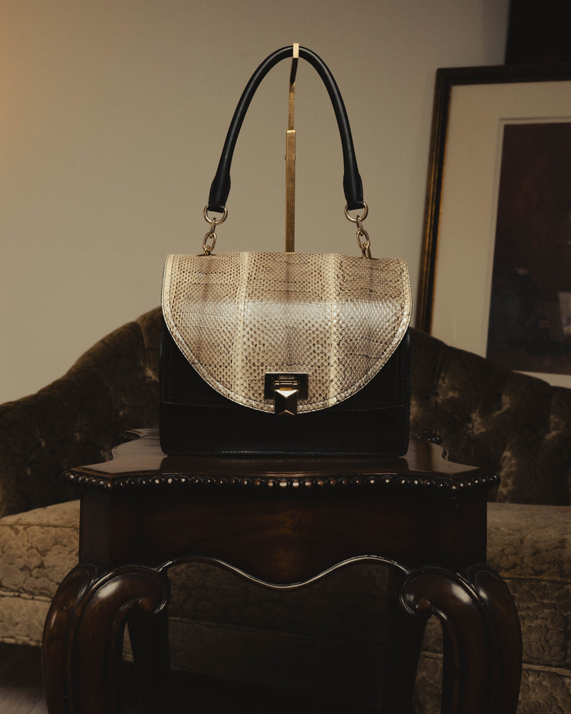 “Max Mara” Late 90’s-early 00’s exotic leather flap chain bag
