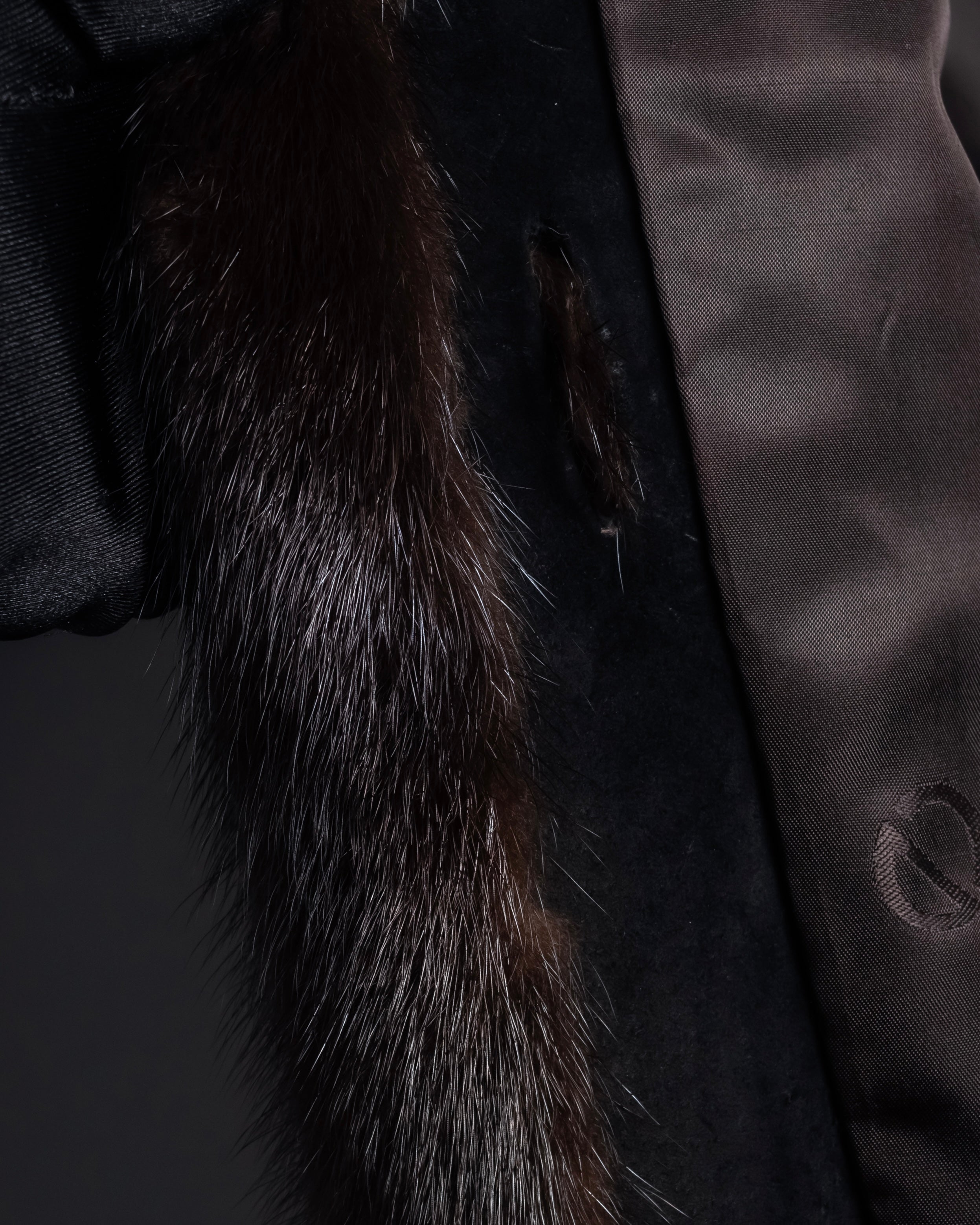 -SPECIAL- "Christian Dior Boutique Paris" 70's-80's Panel work design 100% mink fur coat